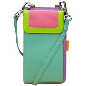 ILI RFID Leather Crossbody/Smart Phone Organizer